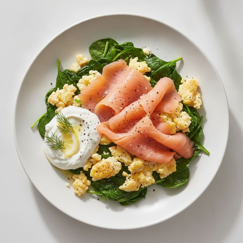 Smoked Salmon & Spinach Protein Bowl