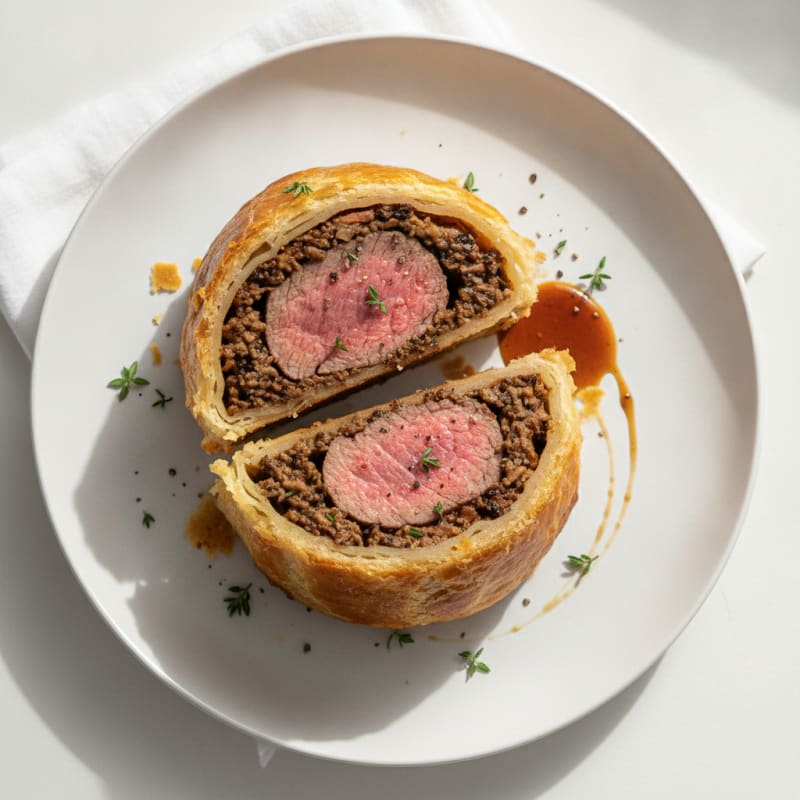 Classic Beef Wellington with Mushroom Duxelles