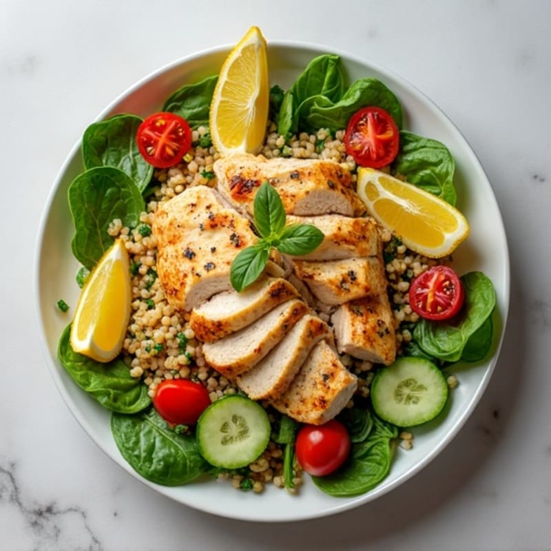 Lemon Herb Chicken Quinoa Salad