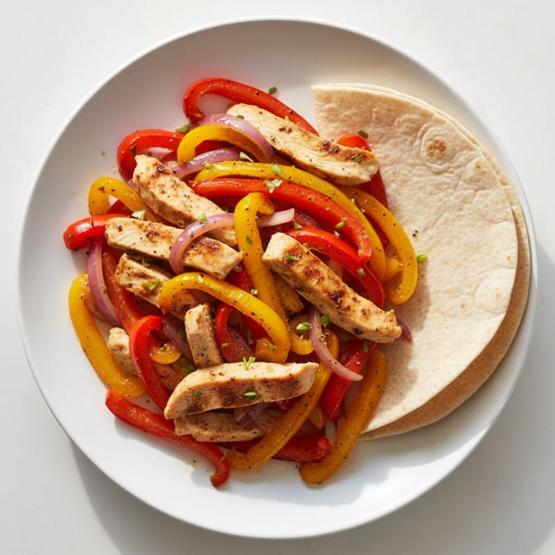Sheet Pan Chicken Fajitas with Bell Peppers