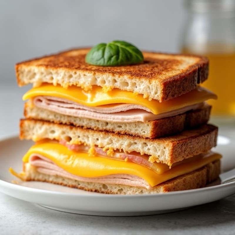 Healthy Triple-Layer Crispy Grilled Cheese