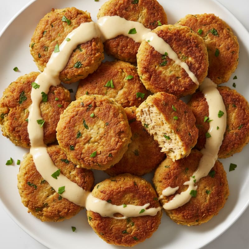 Crispy Falafel with Lemon-Tahini Drizzle