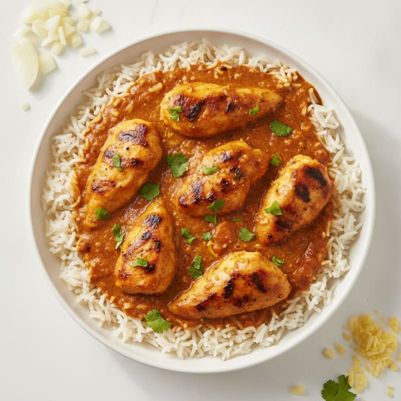 Indian Butter Chicken with Basmati Rice