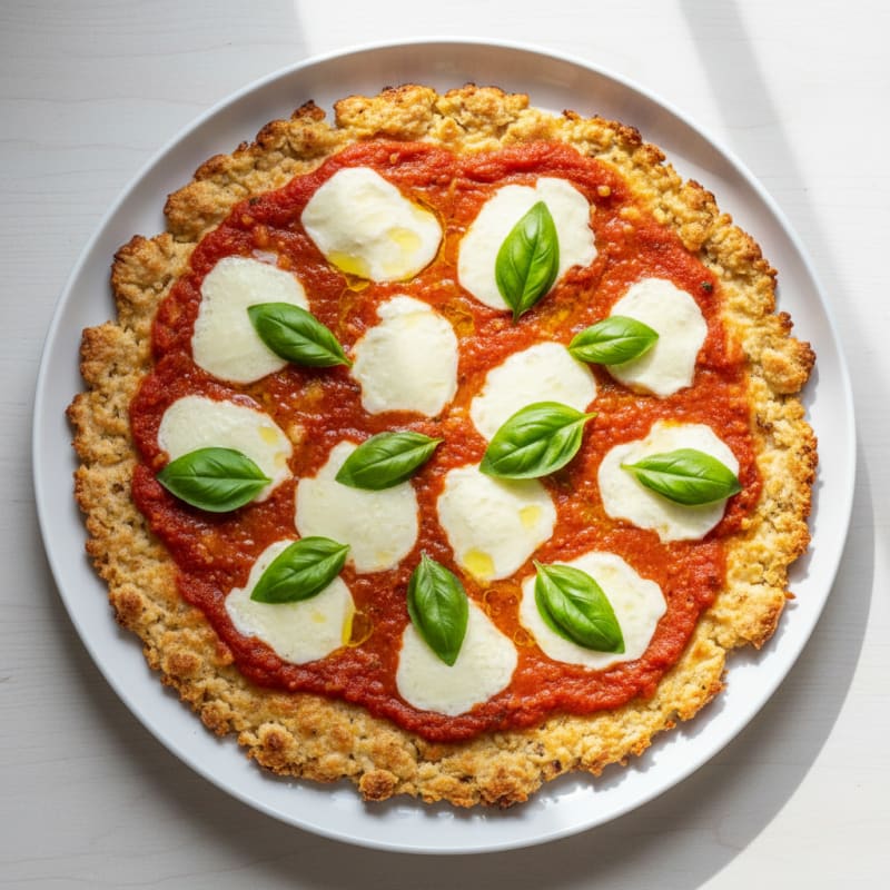 Golden Crispy Margherita Pizza