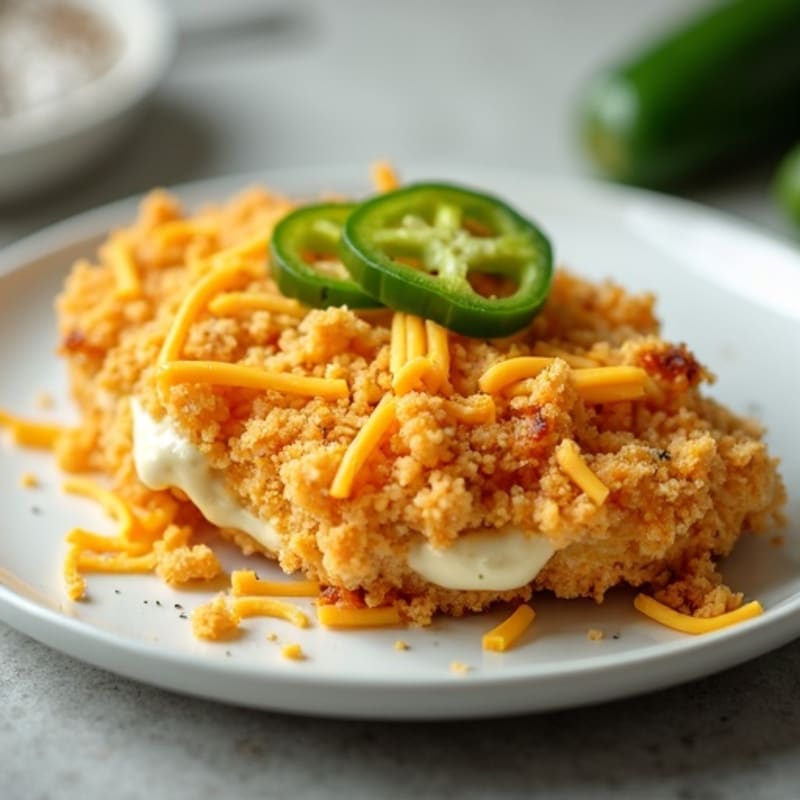 Baked Jalapeño Popper Chicken with Crispy Topping