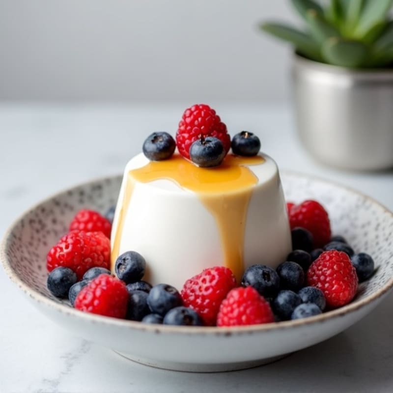 Silky Greek Yogurt Protein Mousse with Mixed Berries