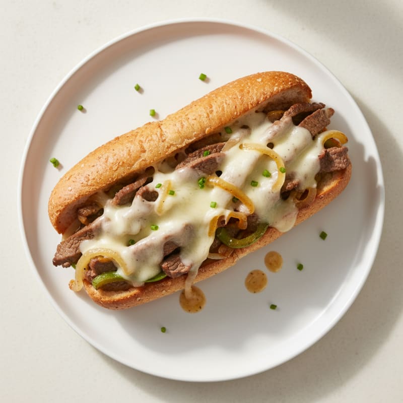 Philly Cheesesteak with Caramelized Onions