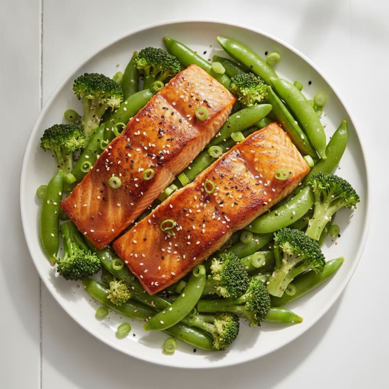Pan-Seared Teriyaki Glazed Salmon