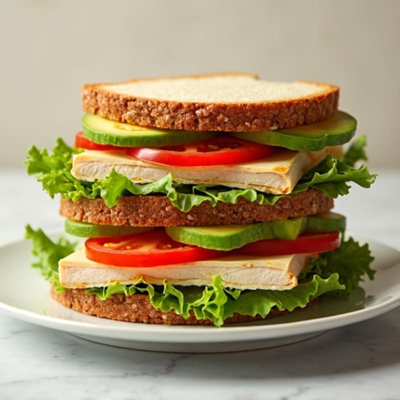 Stacked Turkey Club with Fresh Avocado