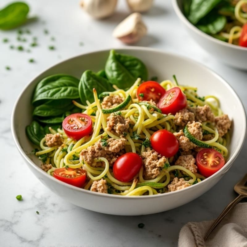 Protein-Packed Turkey and Zucchini Noodle Skillet