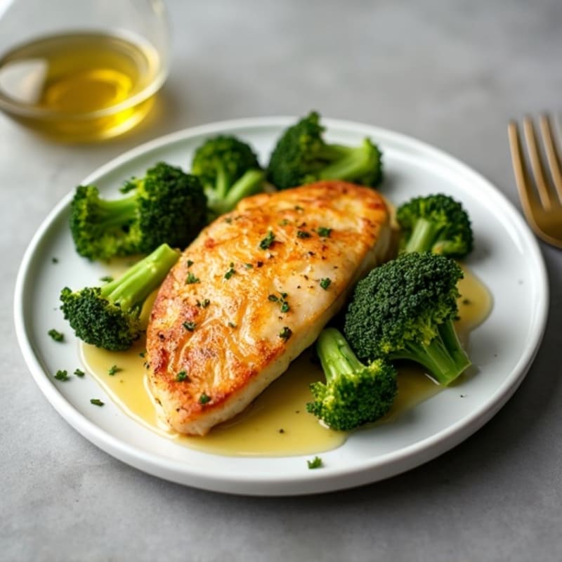 Baked Chicken Breast with Roasted Broccoli