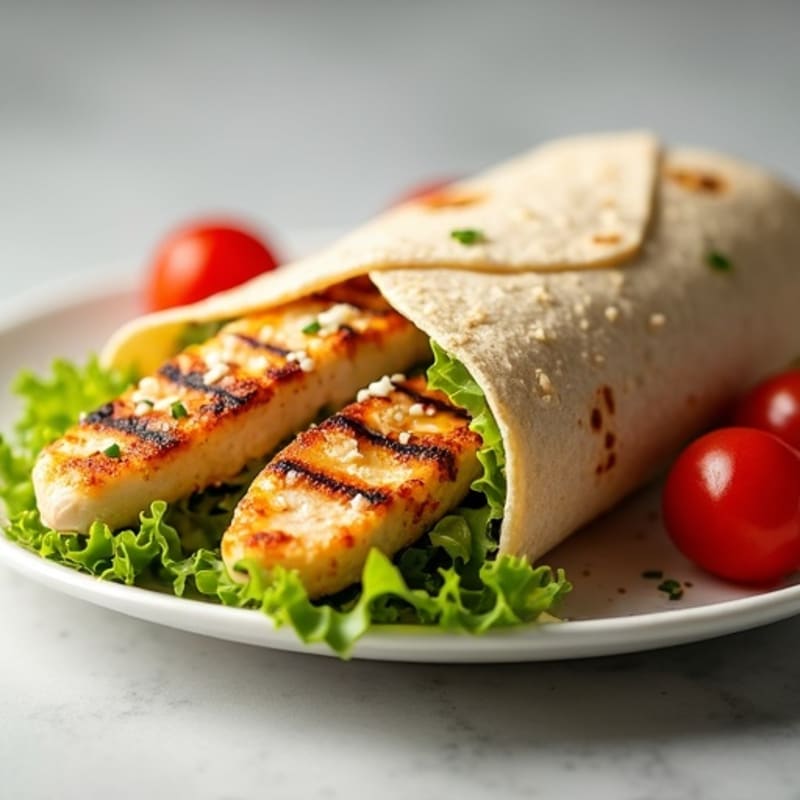Crispy Grilled Chicken Caesar Wrap