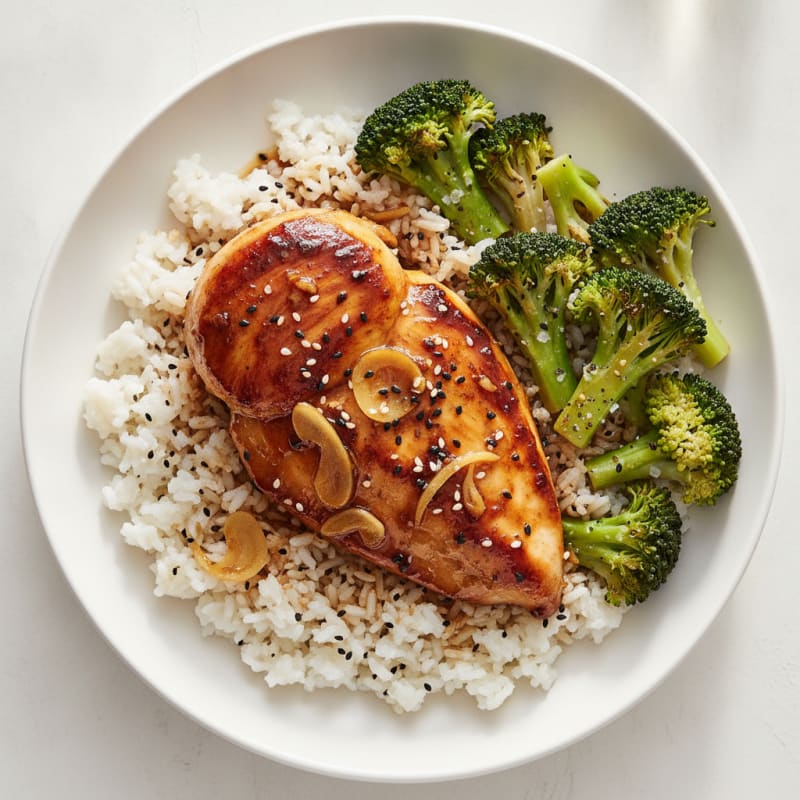 Teriyaki Glazed Chicken with Sesame Rice
