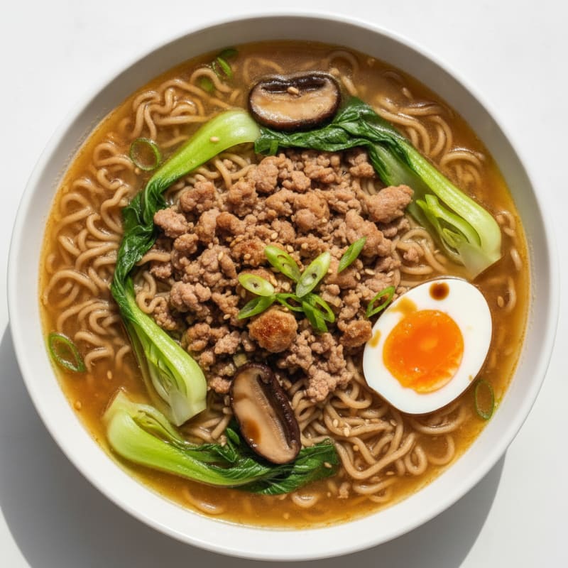 Savory Pork Ramen Noodle Bowl