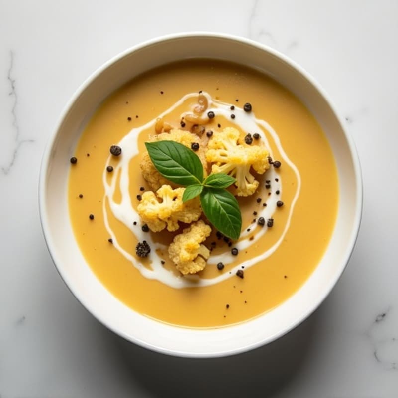 Creamy Roasted Garlic Cauliflower Potato Soup
