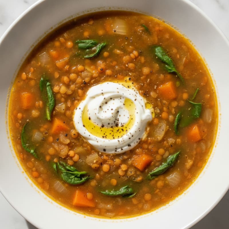 Hearty Lentil Soup with Garden Vegetables