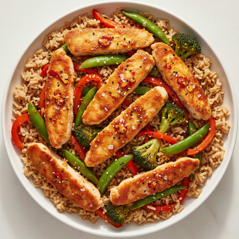 Crispy Chili-Garlic Chicken Stir-Fry