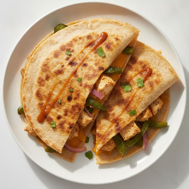 Cheesy Chicken & Poblano Quesadillas