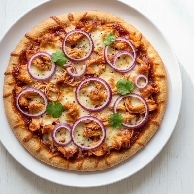 BBQ Chicken Pizza with Red Onion