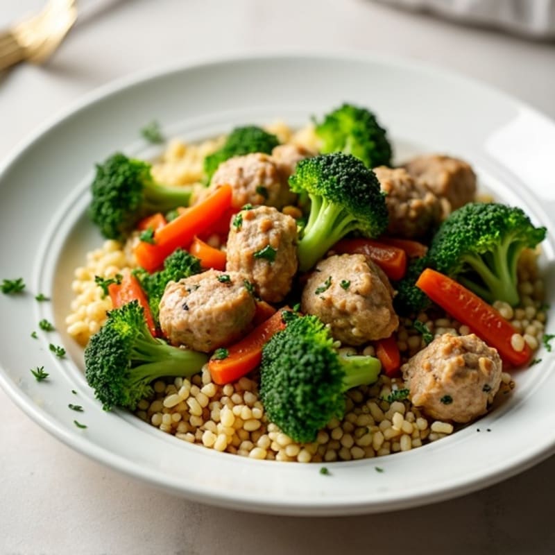 Herb-Roasted Ground Turkey and Broccoli Stir Fry