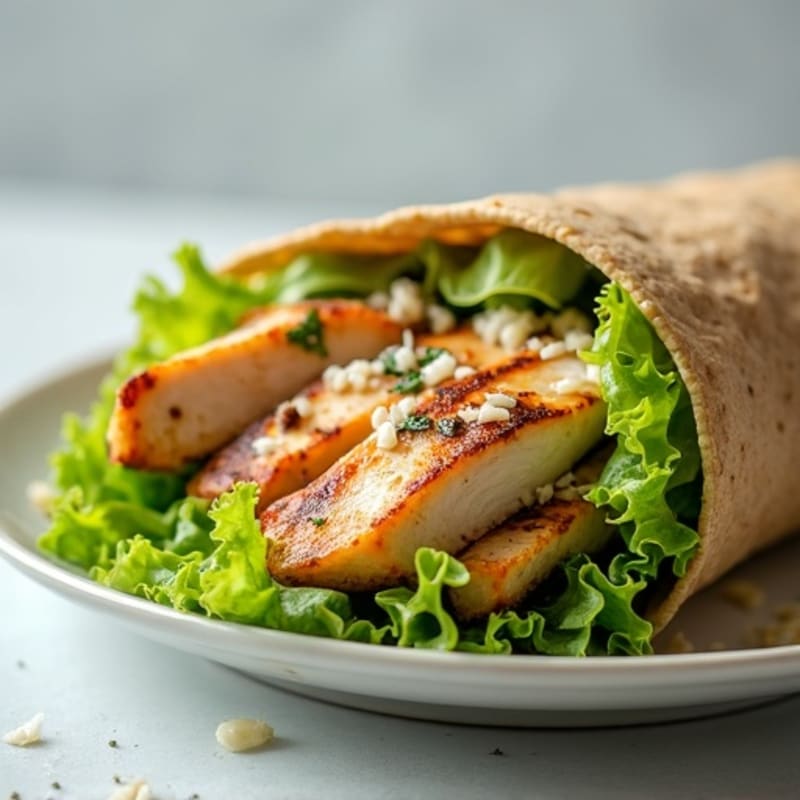 Crispy Grilled Chicken Caesar Wrap