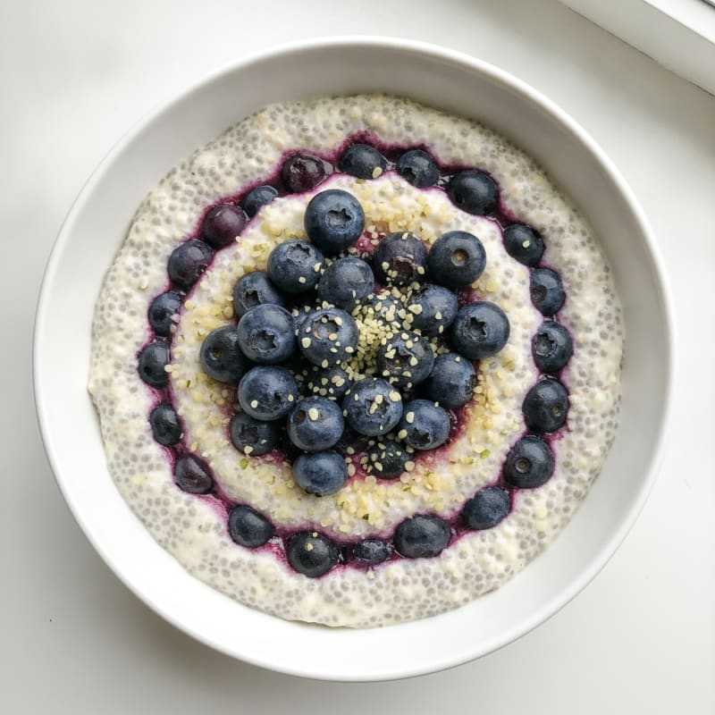 High-Protein Blueberry Chia Seed Pudding