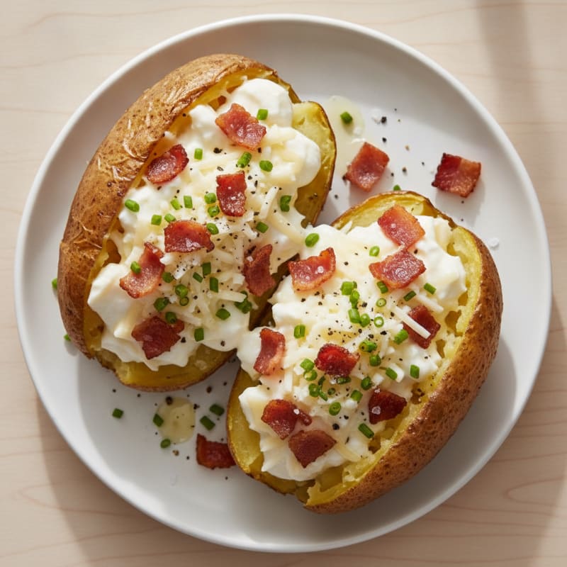 Bacon-Cheddar Stuffed Baked Potatoes