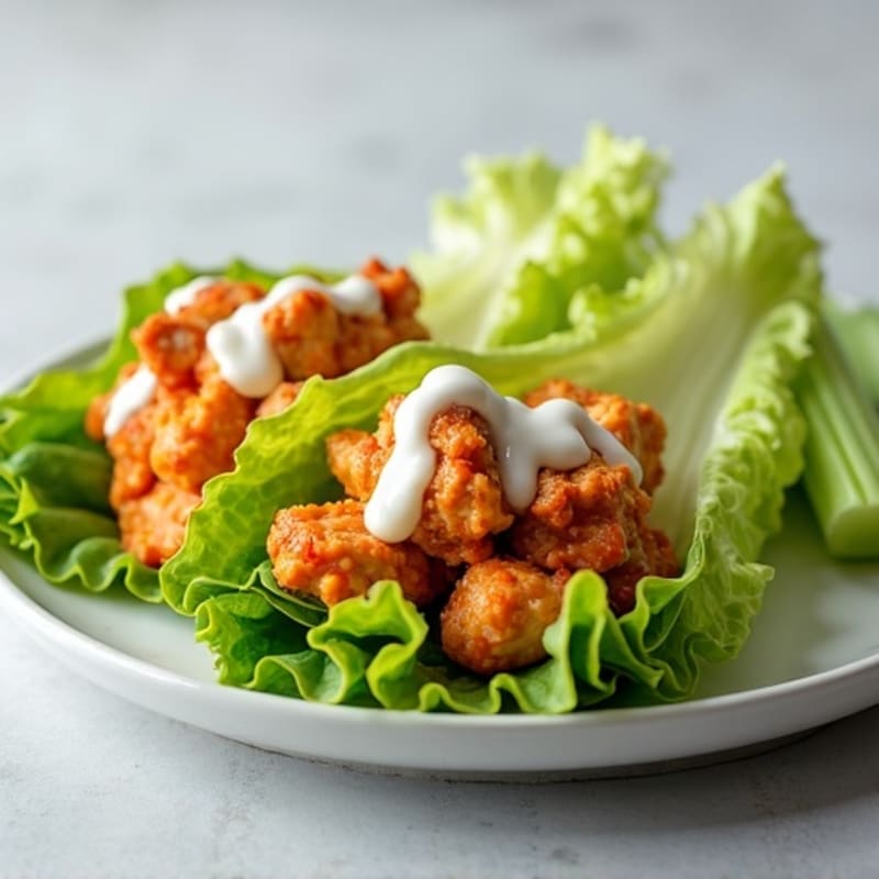 Spicy Buffalo Chicken Ranch Lettuce Wrap