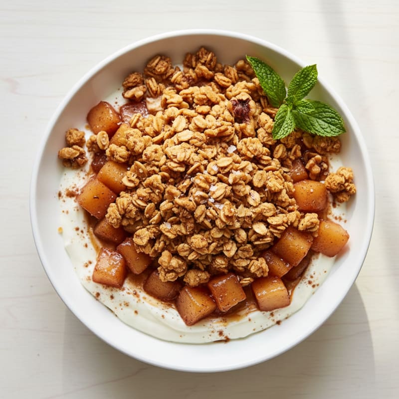 Caramelized Apple Crumble with Crunchy Oat Topping