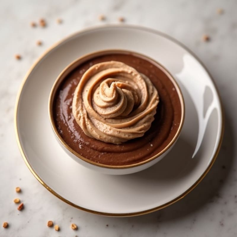 Silky Protein Chocolate Pudding with Peanut Butter Swirl