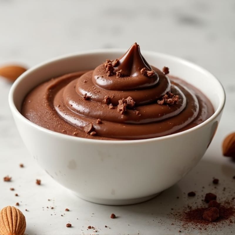 Silky Chocolate Protein Pudding with Almond Butter