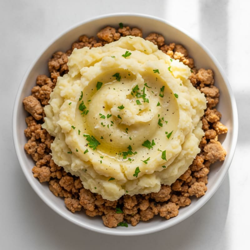 Buttery Garlic Parmesan Mashed Potato Bowl