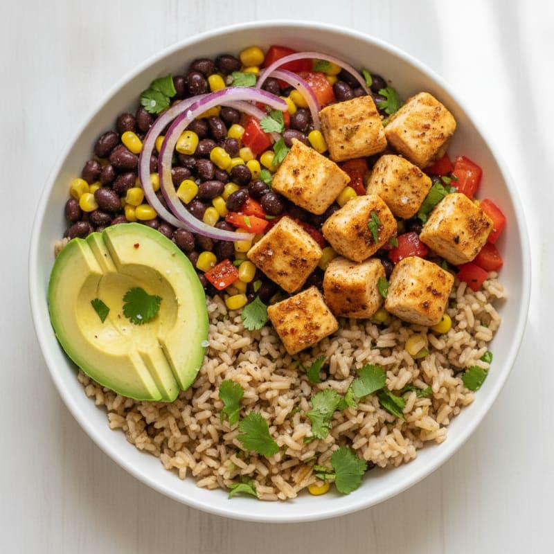 Chicken Burrito Bowl with Cilantro-Lime Rice