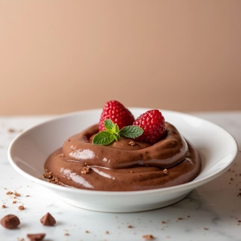 Silky Chocolate Protein Pudding with Greek Yogurt