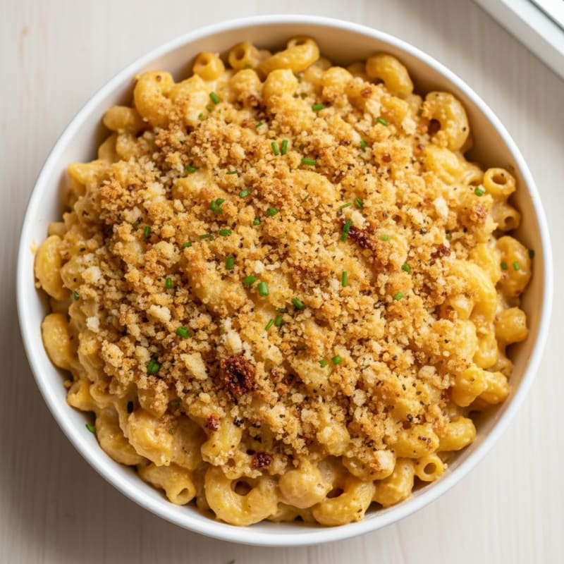 Baked Macaroni and Cheese with Toasted Breadcrumbs
