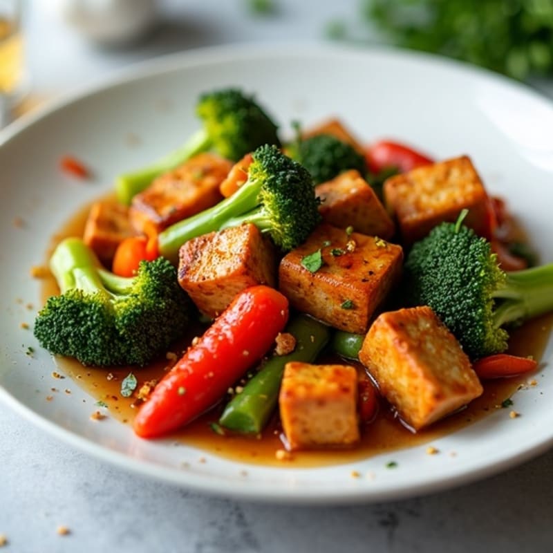 Maple Glazed Tempeh Stir-Fry