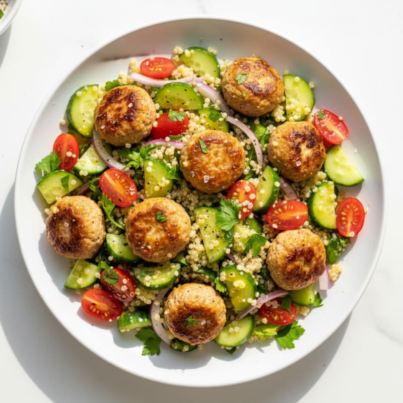 Chilled Zesty Meatball & Quinoa Salad