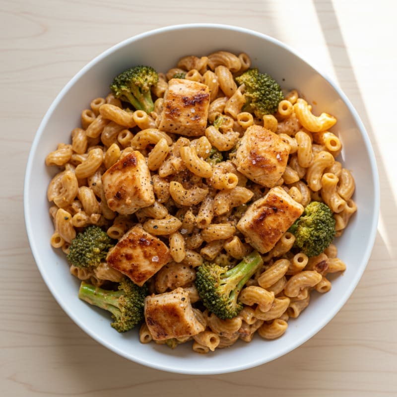 Creamy Cajun Mac and Broccoli Bowl