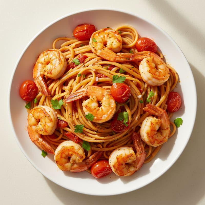 Spicy Calabrian Chili Shrimp Linguine