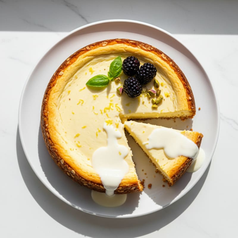 Protein Cheesecake with Greek Yogurt and Vanilla Whey