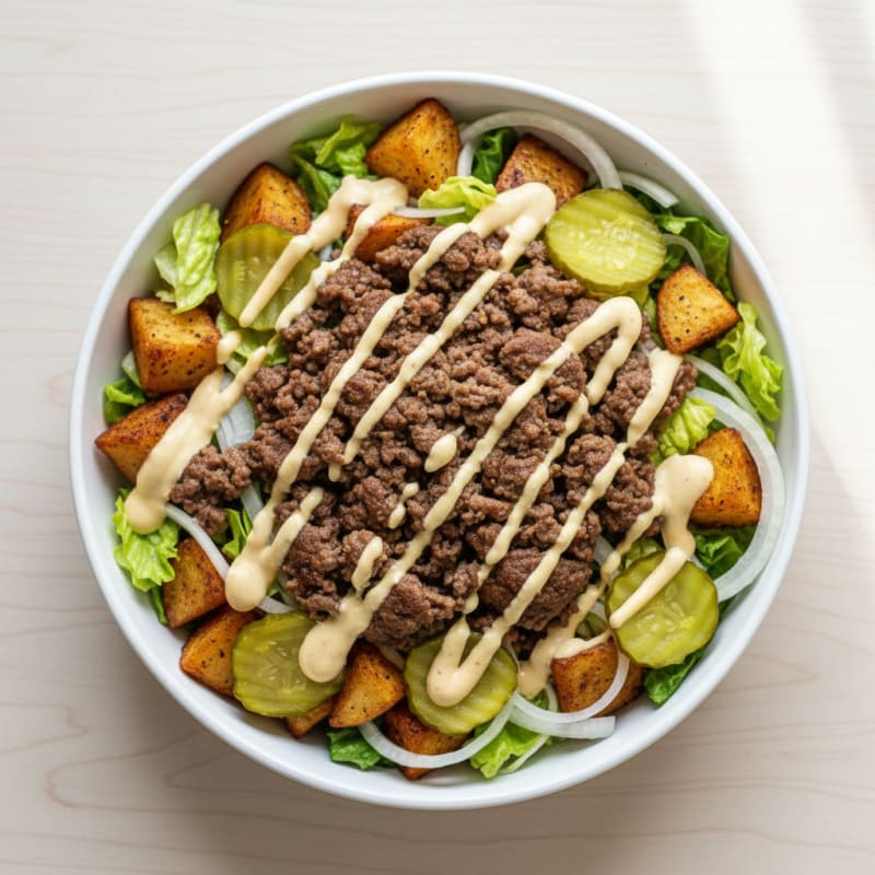Protein-Packed Big Mac Bowl