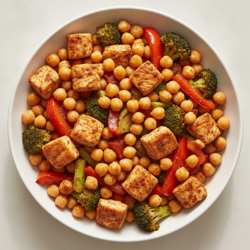 Roasted Chickpea and Vegetable Bowl