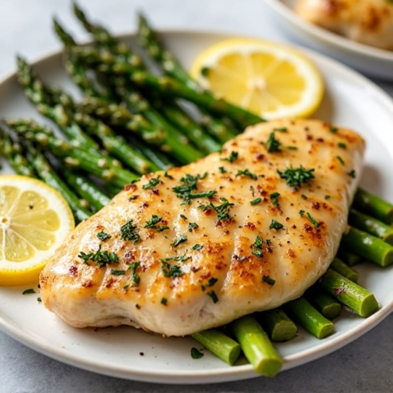 Sheet Pan Lemon Herb Chicken with Roasted Asparagus