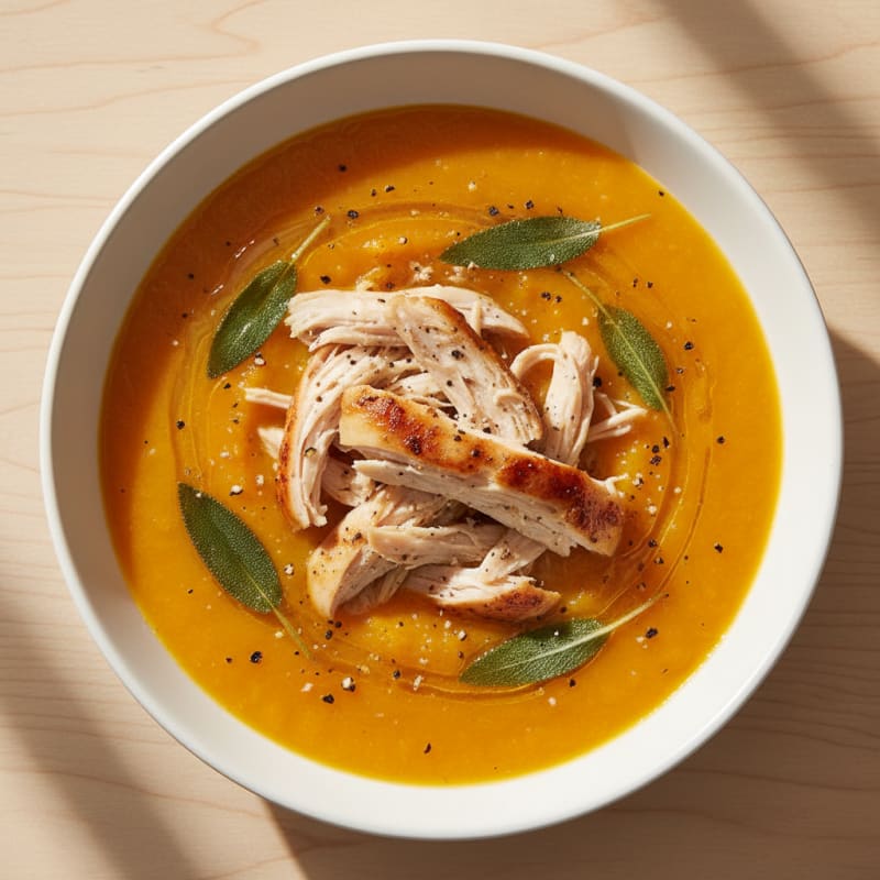 Roasted Butternut Squash Soup with Sage