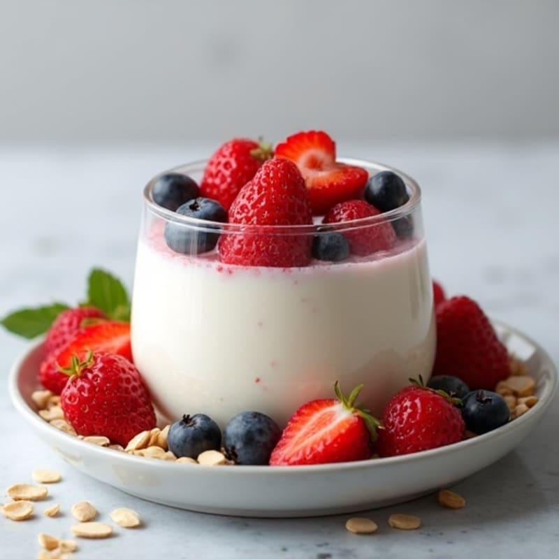 Greek Yogurt Protein Mousse with Fresh Berries