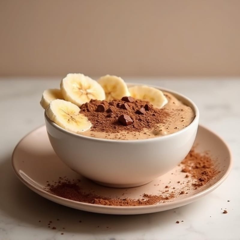 Creamy Peanut Butter Chocolate Protein Smoothie Bowl