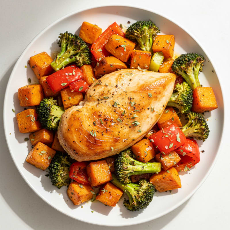 Herb-Roasted Chicken with Roasted Vegetables