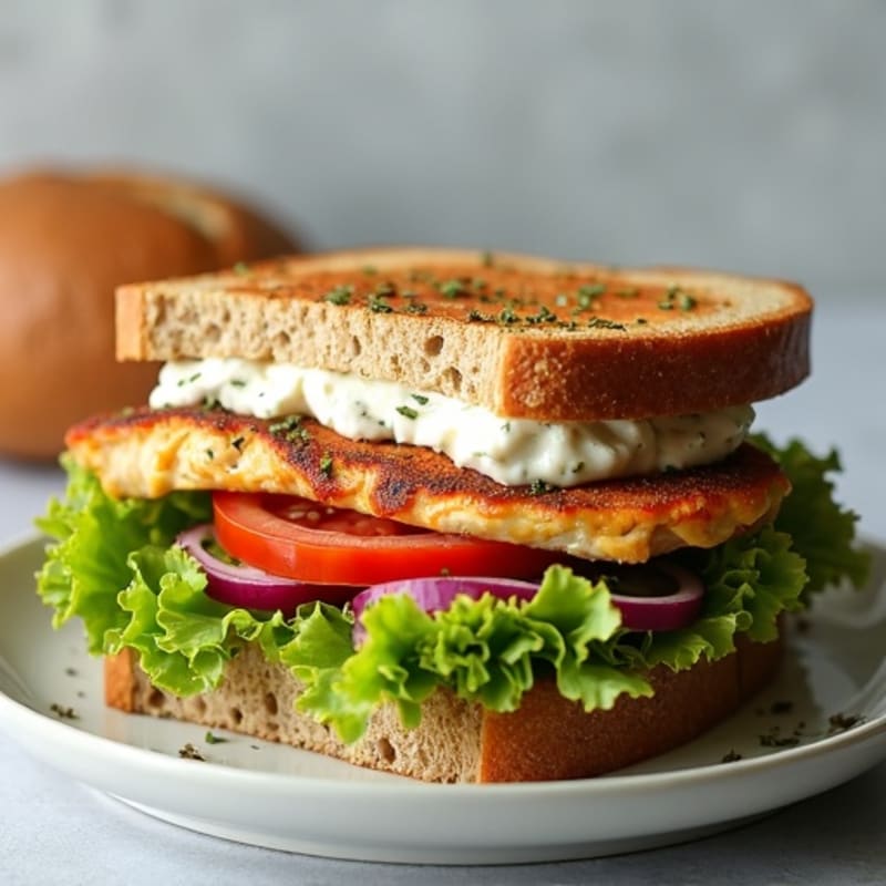 Herb-Roasted Chicken and Greek Yogurt Salad Sandwich