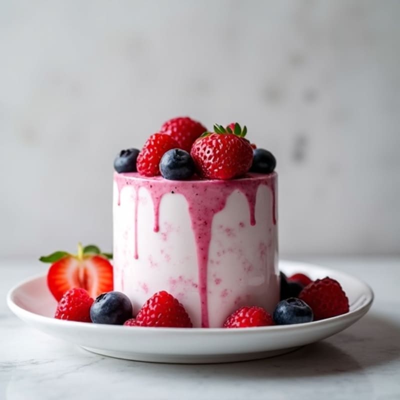Greek Yogurt Protein Mousse with Mixed Berries