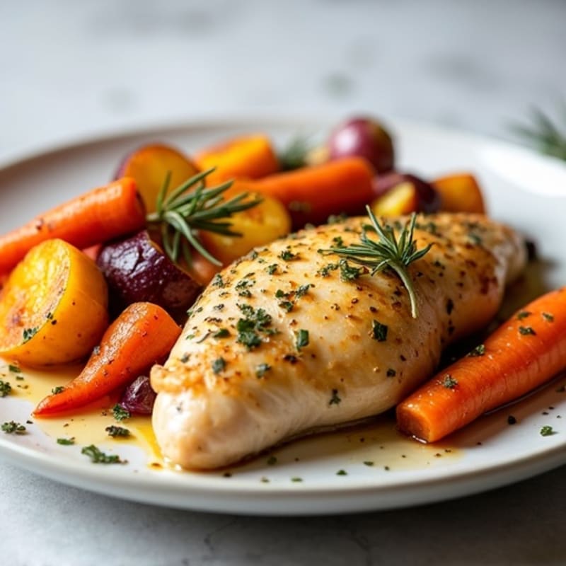 Sheet Pan Lemon Herb Chicken and Roasted Root Vegetables